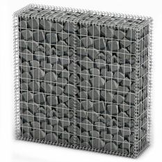 Panier de gabion avec couvercle Fil galvanisé 100 x 100 x 30 cm