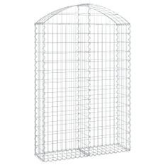 Panier de gabions arqué 100x30x140/160 cm Fer galvanisé