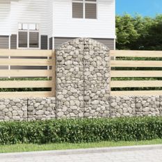 Panier de gabions arqué 100x30x160/180 cm Fer galvanisé