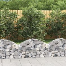 Panier de gabions arqué 100x30x40/60 cm Fer galvanisé