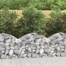 Panier de gabions arqué 100x30x60/80 cm Fer galvanisé