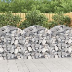 Panier de gabions arqué 100x50x100/120 cm Fer galvanisé