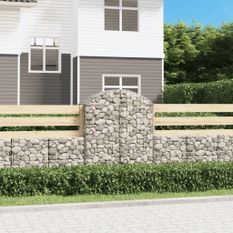 Panier de gabions arqué 100x50x120/140 cm Fer galvanisé