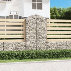 Panier de gabions arqué 100x50x180/200 cm Fer galvanisé