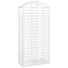 Panier de gabions arqué 100x50x200/220 cm Fer galvanisé