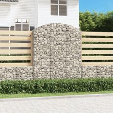 Panier de gabions arqué 150x30x180/200 cm Fer galvanisé