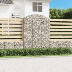 Panier de gabions arqué 150x30x200/220 cm Fer galvanisé