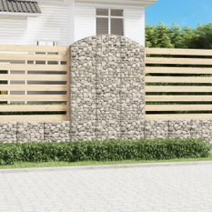 Panier de gabions arqué 150x30x220/240 cm Fer galvanisé