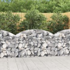 Panier de gabions arqué 150x30x80/100 cm Fer galvanisé