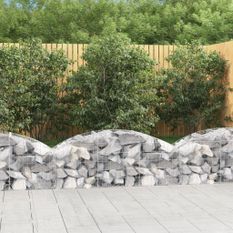 Panier de gabions arqué 150x50x40/60 cm Fer galvanisé