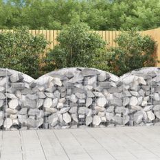 Panier de gabions arqué 150x50x80/100 cm Fer galvanisé