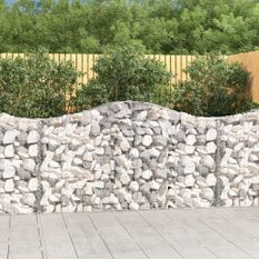 Panier de gabions arqué 200x30x100/120 cm Fer galvanisé