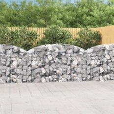 Panier de gabions arqué 200x30x100/120 cm Fer galvanisé