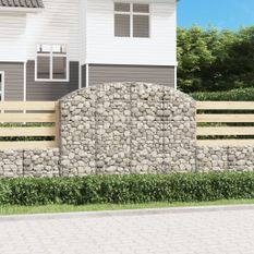 Panier de gabions arqué 200x30x140/160 cm Fer galvanisé