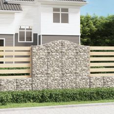 Panier de gabions arqué 200x30x180/200 cm Fer galvanisé