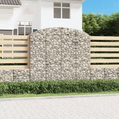 Panier de gabions arqué 200x30x180/200 cm Fer galvanisé