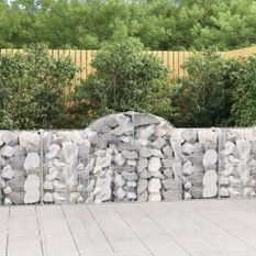 Panier de gabions arqué 200x30x80/100 cm Fer galvanisé