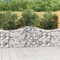 Panier de gabions arqué 200x30x80/100 cm Fer galvanisé