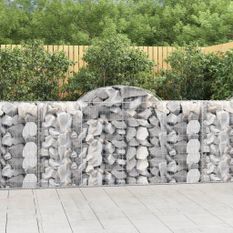 Panier de gabions arqué 200x50x100/120 cm Fer galvanisé