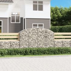 Panier de gabions arqué 200x50x120/140 cm Fer galvanisé