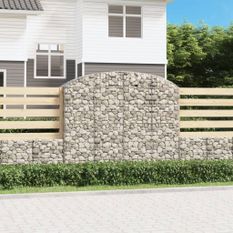 Panier de gabions arqué 200x50x160/180 cm Fer galvanisé