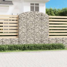 Panier de gabions arqué 200x50x220/240 cm Fer galvanisé