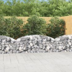 Panier de gabions arqué 200x50x60/80 cm Fer galvanisé