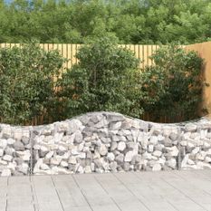 Panier de gabions arqué 200x50x60/80 cm Fer galvanisé