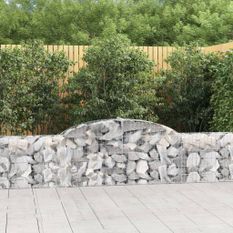 Panier de gabions arqué 300x30x60/80 cm Fer galvanisé