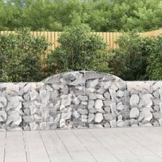 Panier de gabions arqué 300x30x80/100 cm Fer galvanisé