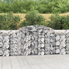 Panier de gabions arqué 300x50x100/120 cm Fer galvanisé