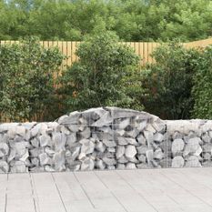 Panier de gabions arqué 300x50x60/80 cm Fer galvanisé