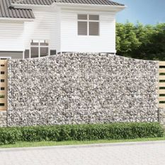 Panier de gabions arqué 400x30x200/220 cm Fer galvanisé
