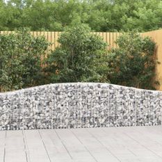 Panier de gabions arqué 400x30x60/80 cm Fer galvanisé