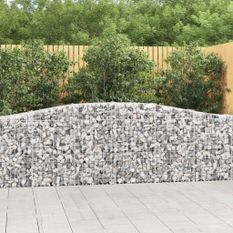 Panier de gabions arqué 400x30x80/100 cm Fer galvanisé