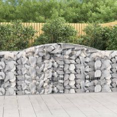 Panier de gabions arqué 400x50x100/120 cm Fer galvanisé