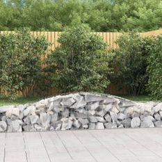 Panier de gabions arqué 400x50x40/60 cm Fer galvanisé