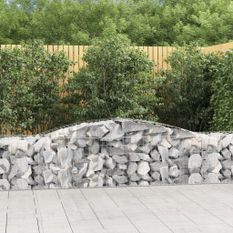 Panier de gabions arqué 400x50x60/80 cm Fer galvanisé