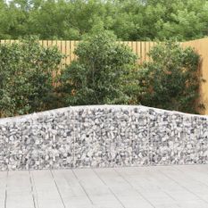 Panier de gabions arqué 400x50x60/80 cm Fer galvanisé