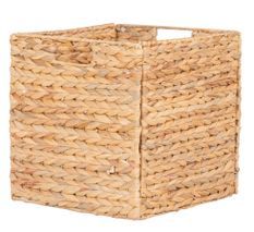Panier décoratif pliable carré PASSO – Jacinthe d’eau naturelle