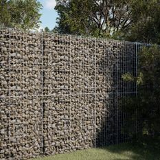 Panier gabion avec couvercle 100x100x200 cm fer galvanisé