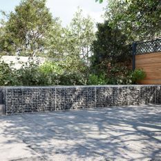 Panier gabion avec couvercle 400x100x50 cm fer galvanisé