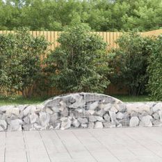 Paniers à gabions arqués 10 pcs 300x30x40/60 cm fer galvanisé