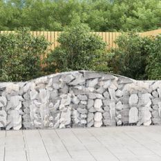 Paniers à gabions arqués 10 pcs 400x30x100/120 cm Fer galvanisé