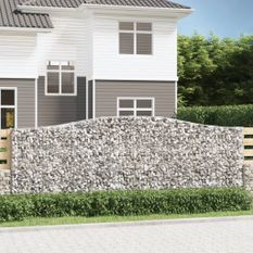 Paniers à gabions arqués 10 pcs 400x30x140/160 cm Fer galvanisé