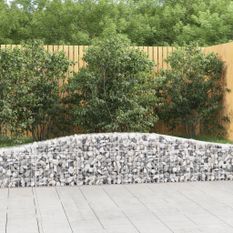 Paniers à gabions arqués 10 pcs 400x30x40/60 cm Fer galvanisé