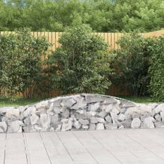 Paniers à gabions arqués 10 pcs 400x30x40/60 cm Fer galvanisé