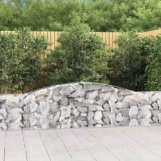 Paniers à gabions arqués 10 pcs 400x30x60/80 cm Fer galvanisé