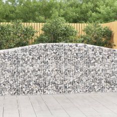 Paniers à gabions arqués 10 pcs 400x50x100/120 cm Fer galvanisé