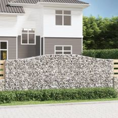 Paniers à gabions arqués 10 pcs 400x50x140/160 cm Fer galvanisé